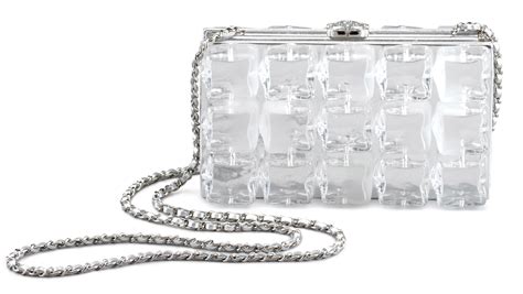 chanel ice cube clutch|Chanel Clear Lucite And Silver Lambskin Ice Cube Clutch With .